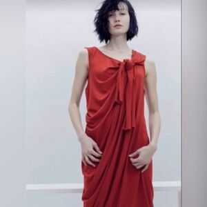 Phillip Lim Red bubble hem silk dress